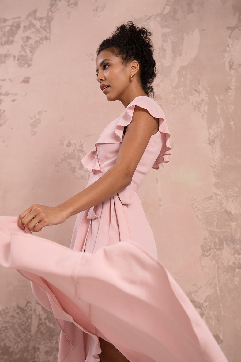 Willow Dress in Blush Pink – Nola London